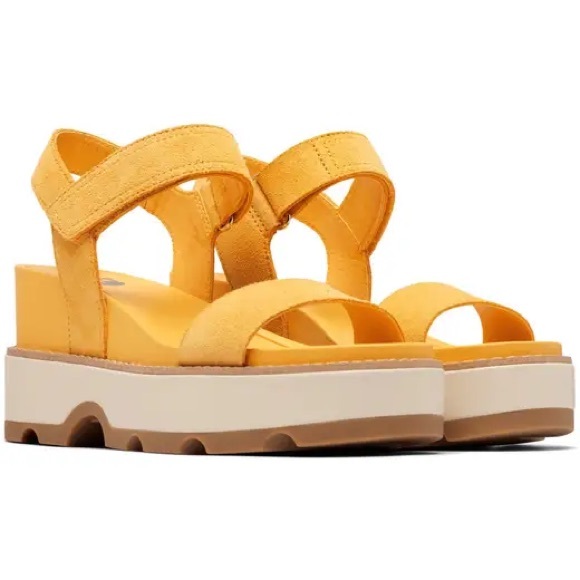 Sorel JOANIE IV Y STRAP WEDGE | Size 7.5 | Yellow Ray, Honey White - Picture 5 of 5
